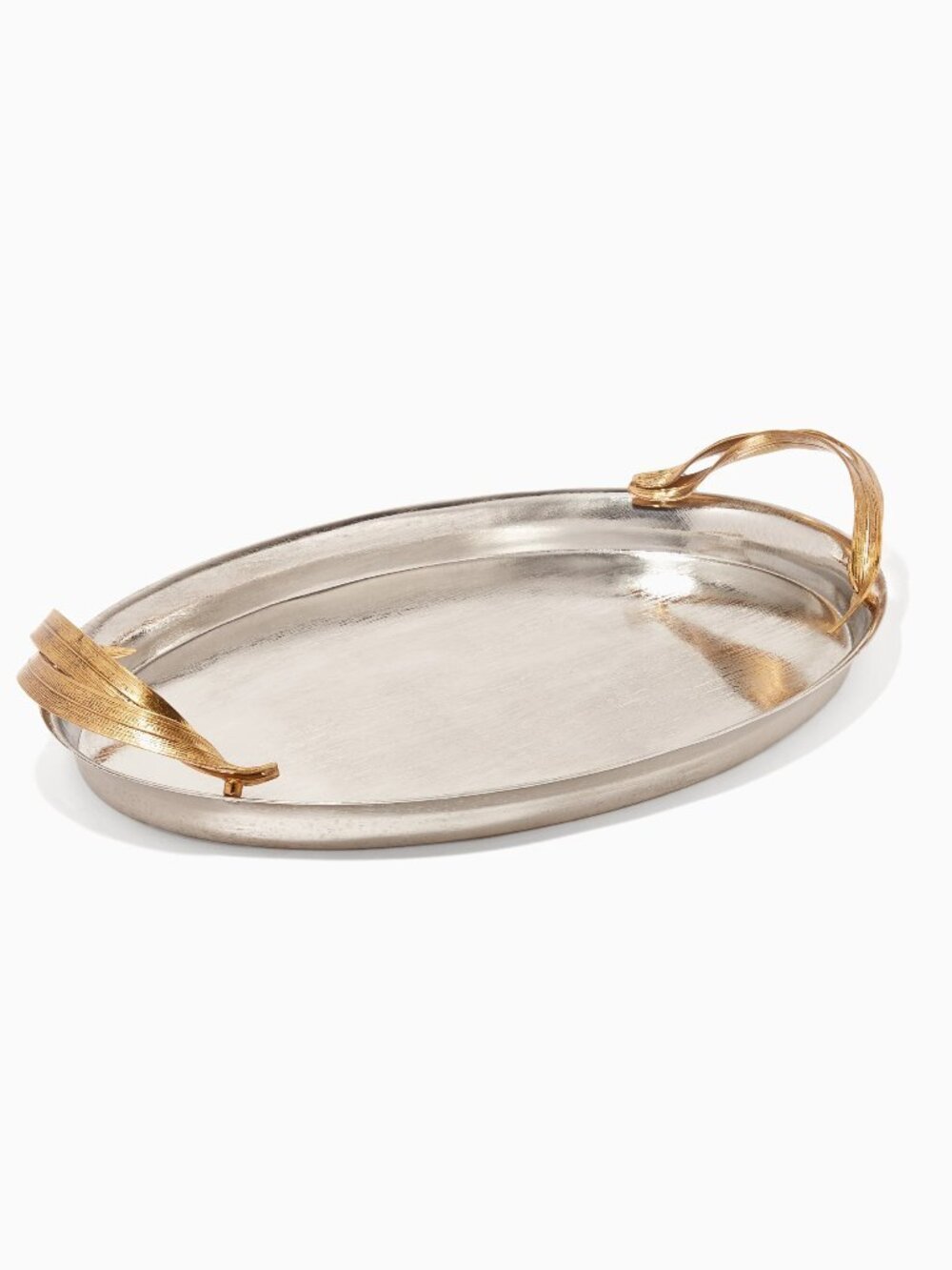 Michael Aram Oval "Palm Serving Trey" (NEW), Stainless Steel (Smart Brushed) - Picture 5 of 11
